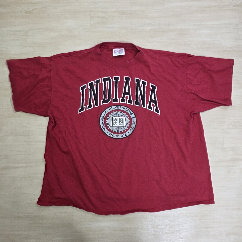 Vintage Indiana Hoosiers Crable Sportswear Shirt Single‎ Stitch Size XL